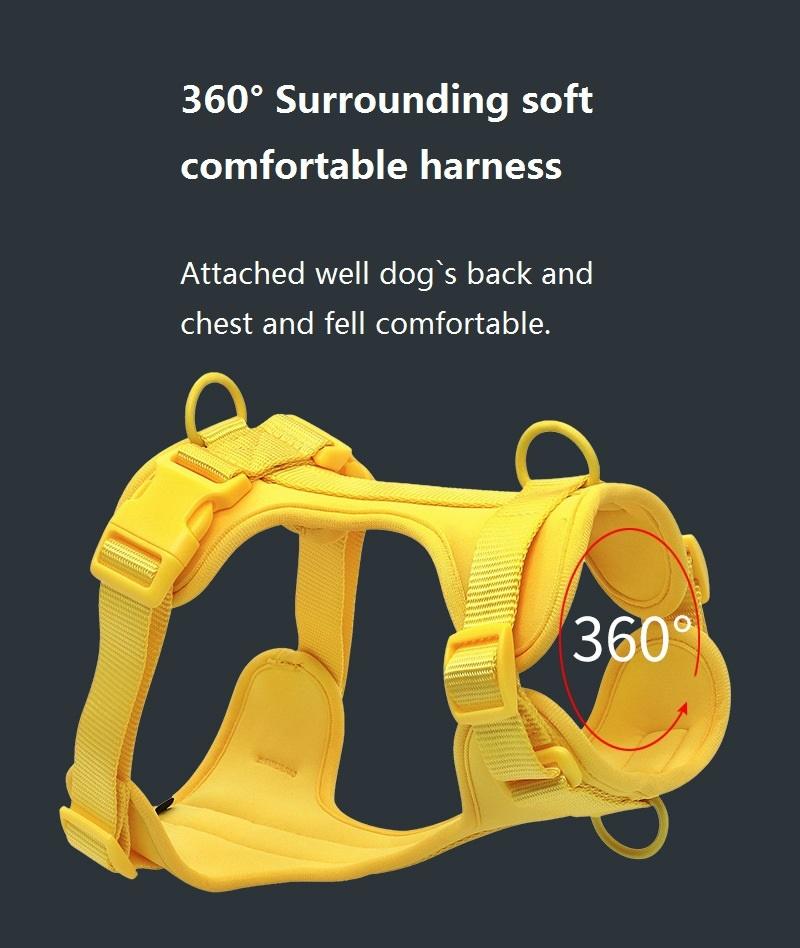 2022 New Cushion Lightweight Pet Dog Safety Big Dog Harness Adjustable Soft Padded Air Layer Dog Harness