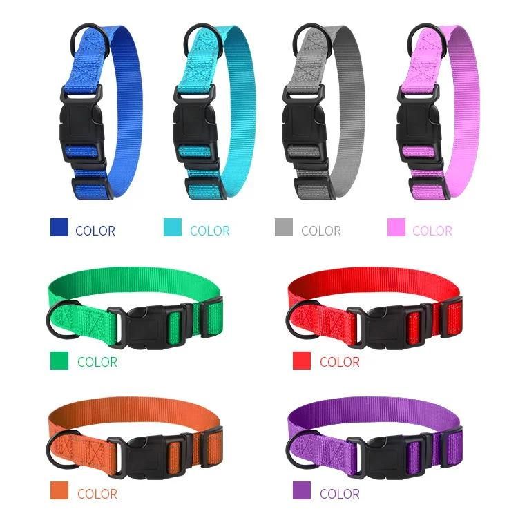 Adjustable Soft Nylon Woven Plastic Buckle with Dog Collar