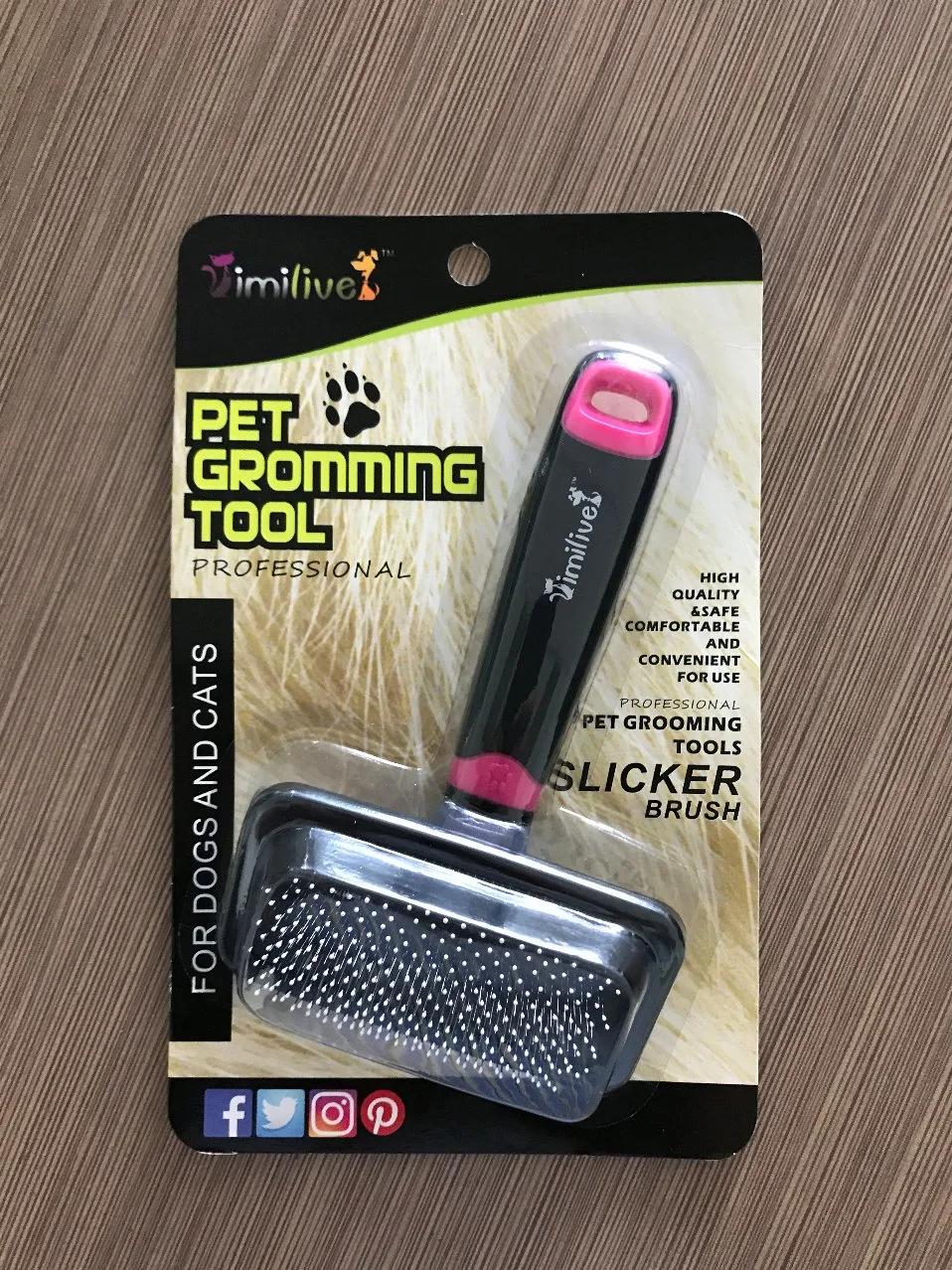 ABS Pet Dog Cat Home Self Wash Hair Grooming Slicker Brush