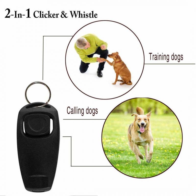 Dog Whistle and Clicker 2 All in One for Training and Playing Dog Products
