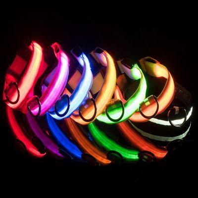Free Shipping LED Pet Collars and Leashes Pet Dog Collar Supply Dog Collars Pet
