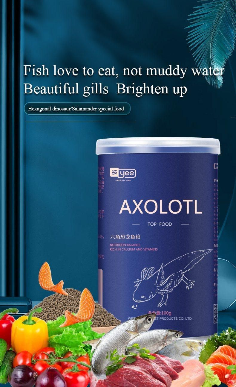 High Quality Salamander Feed Hexagonal Dinosaur Fish Food