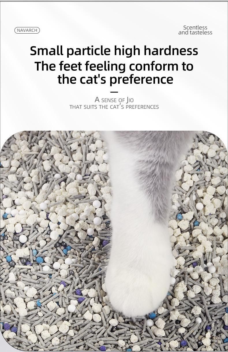 Vacuum Packages Cat Sand Quickly Clumping Highly Absorbent 4 Flavors White Diamond Cat Litter