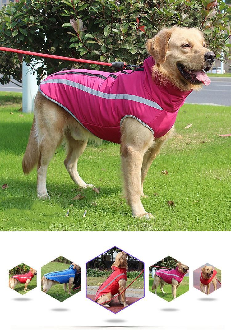 New Waterproof Big Dog Vest Jacket Winter Warm Pet Dog Clothes