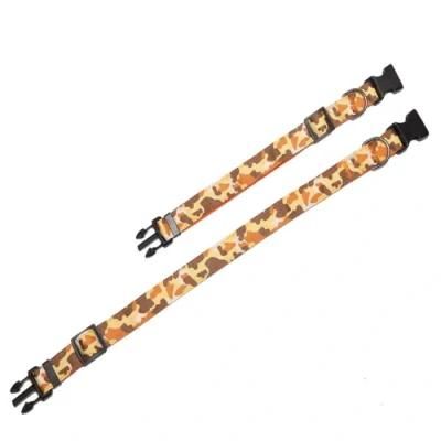 Polyester Camouflage Adjustable Dog Collar for Small Medium Large Dogs