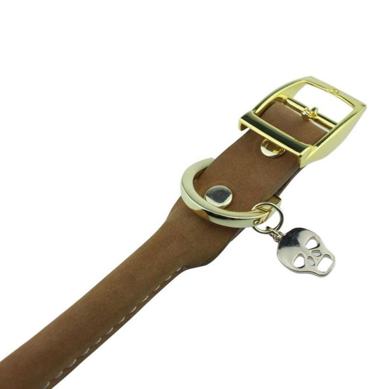 Wholesale Handmade Leather Dog Collars Plain Leather Pet Necklace