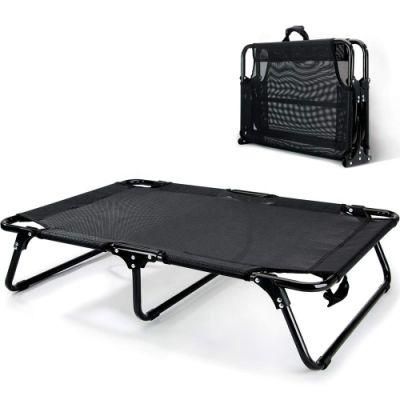Elevated Portable Cooling Foldable Folding Raised Pet Dogs Cats Cot with Steel Frame Play and Rest Bed