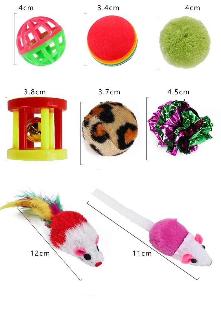 7-27 PCS Retractable Cat Toys with 2 Way Tunnel