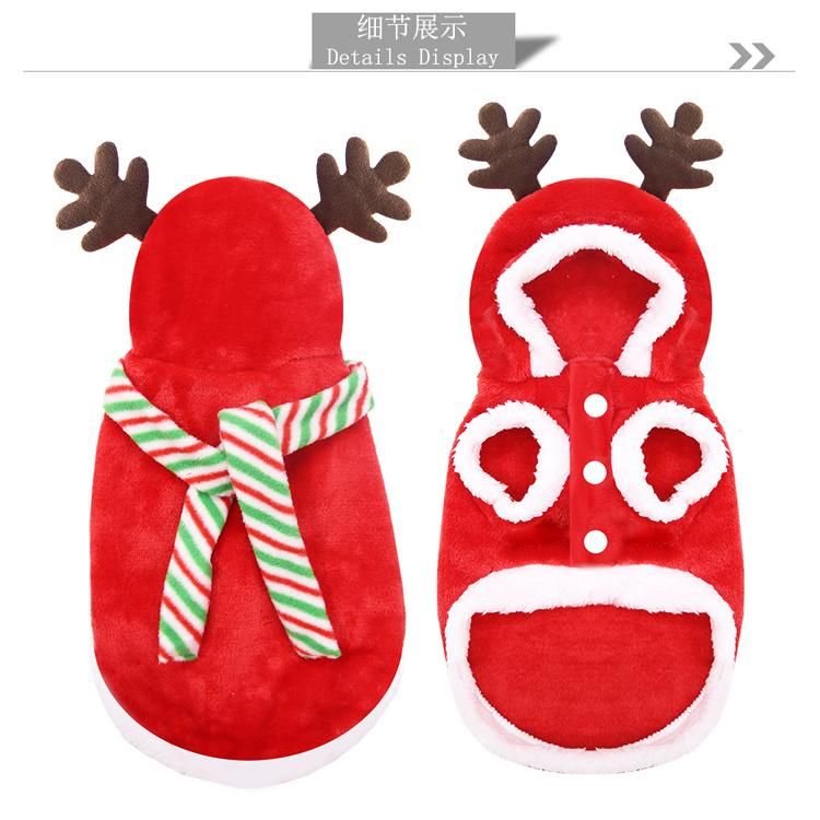 Christmas Clothes for Big Dogs Cat Pet Winter Warm Tree Holiday Dressing Santa Claus