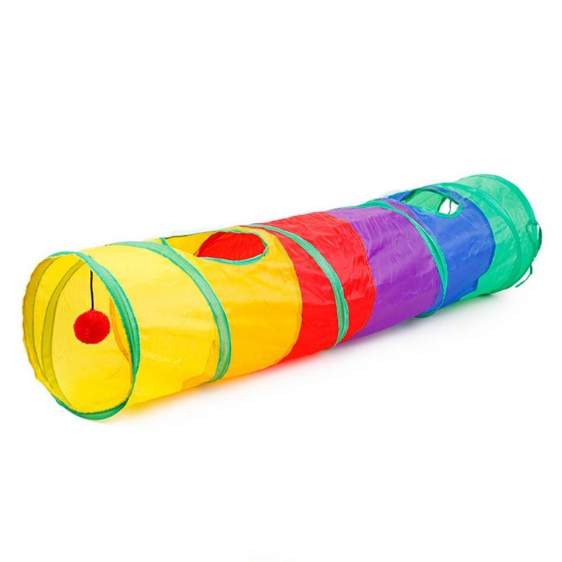 Cat Tunnel Faux Fur Pet Playing Toy Cat Pet Tunnel