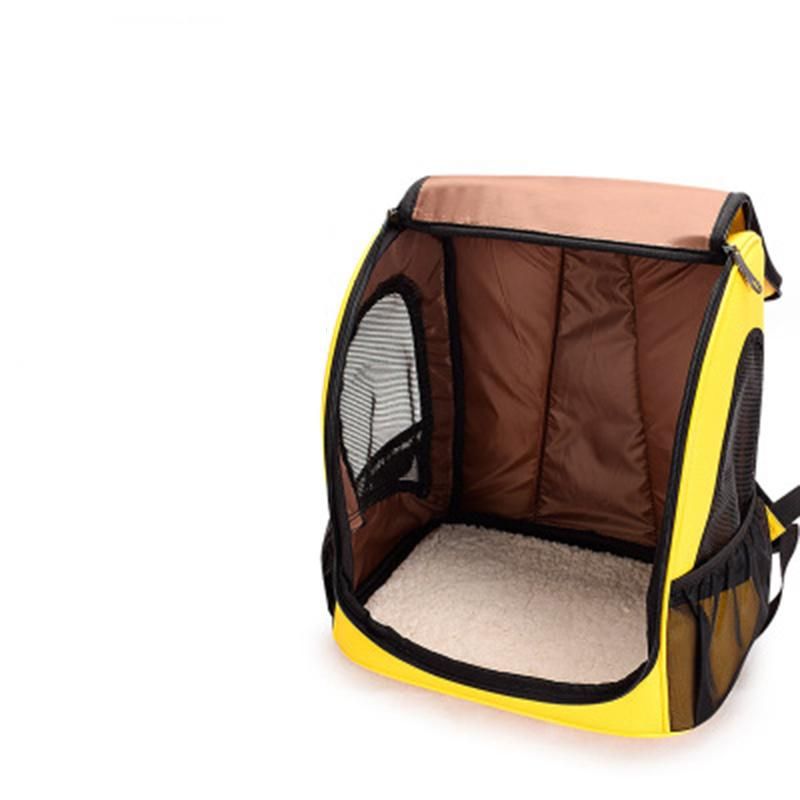 Foldable Pet Carrier Backpack Dog Cat Outdoor Travel Carrier Packbag Portable Zipper Mesh Pet Backpack Pet out Bag Cat Backpack