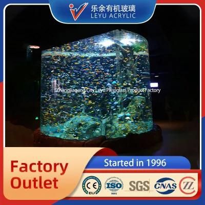 Custom Large New Made Square Fish Aquarium Jellyfish Gold Tank