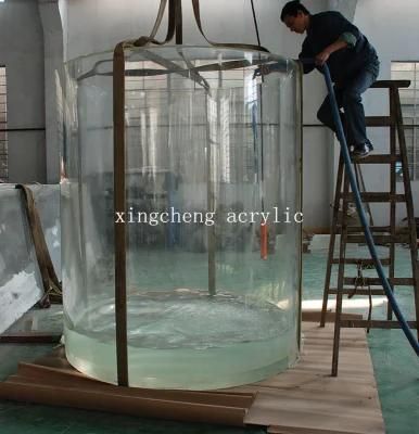 Customized Acrylic Cylindrical Freshwater Aquarium
