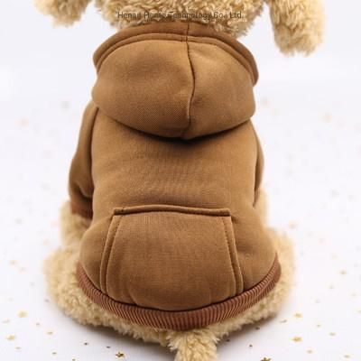 Winter Dog Hoodie Sweatshirts with Pockets Warm Dog Clothes for Small Dogs