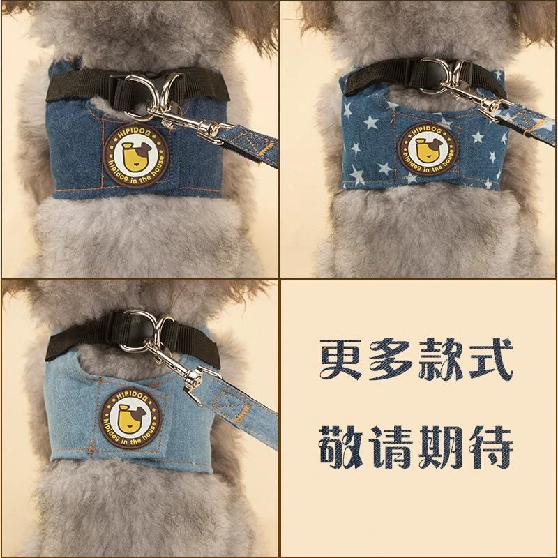 OEM Accept Adjustable Dog Collar Leash and Reversible Harness Set with Dog Bowtie