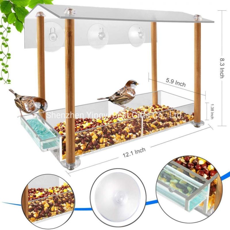 Factory Wholesale Acrylic Bird Cage with Strong Suction Cup