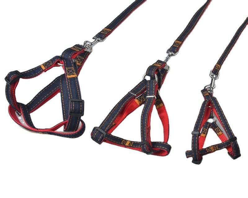 Wholesale Denim Material Dog Harness Suitable for Small and Large Dogs