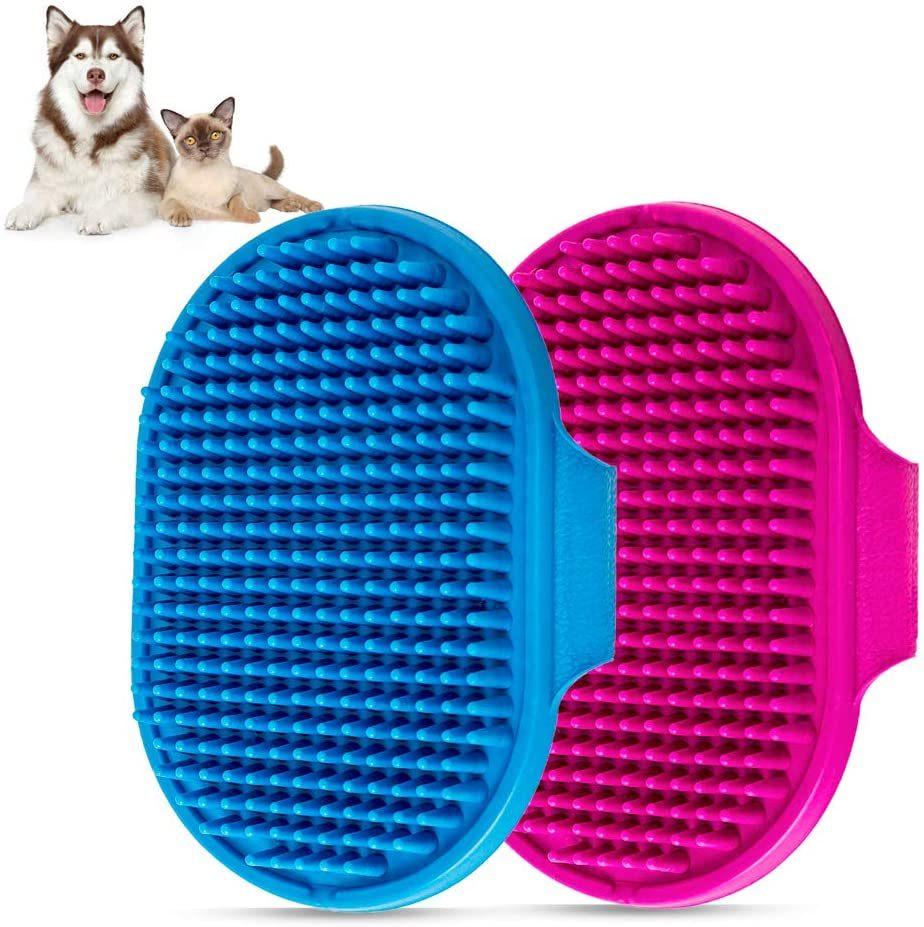 Factory Wholesale Cheap Rubber Dog Bath Brush Pet Bath Comb Pet Cat Dog Grooming Massage Bath Brush