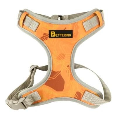 2022 Bright Printed Fabric Chest Padded Dog Harness
