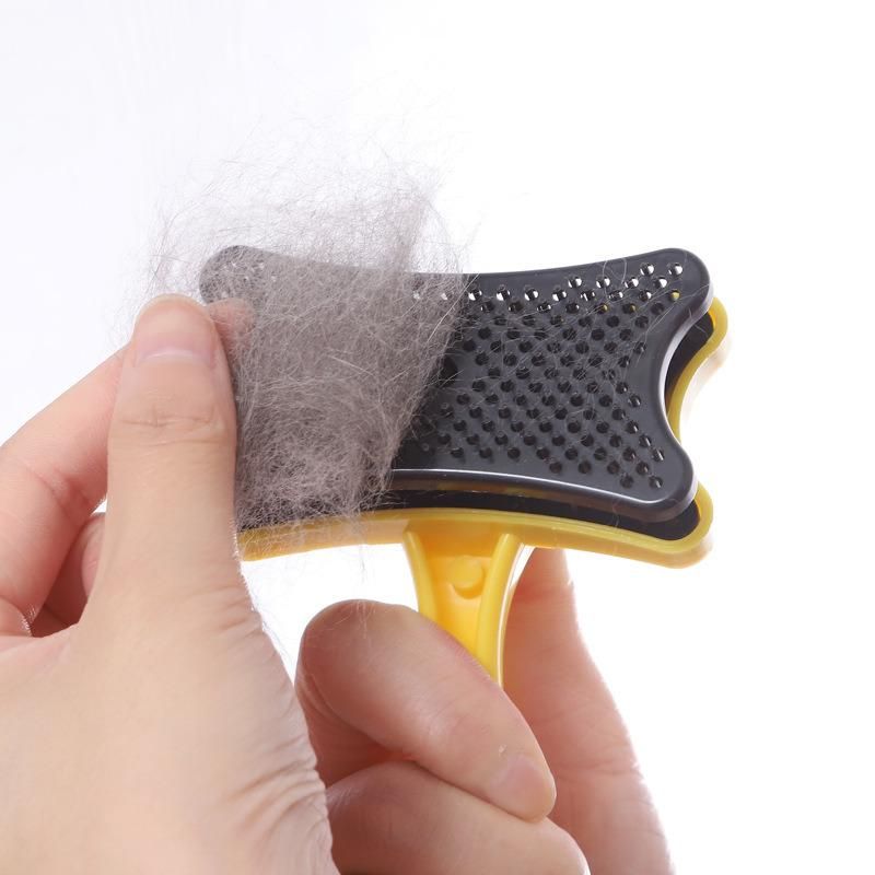 Cat Grooming Brush, Self Cleaning Slicker Brushes for Dogs Cats Pet Grooming Brush Tool Gently Removes Loose Undercoat