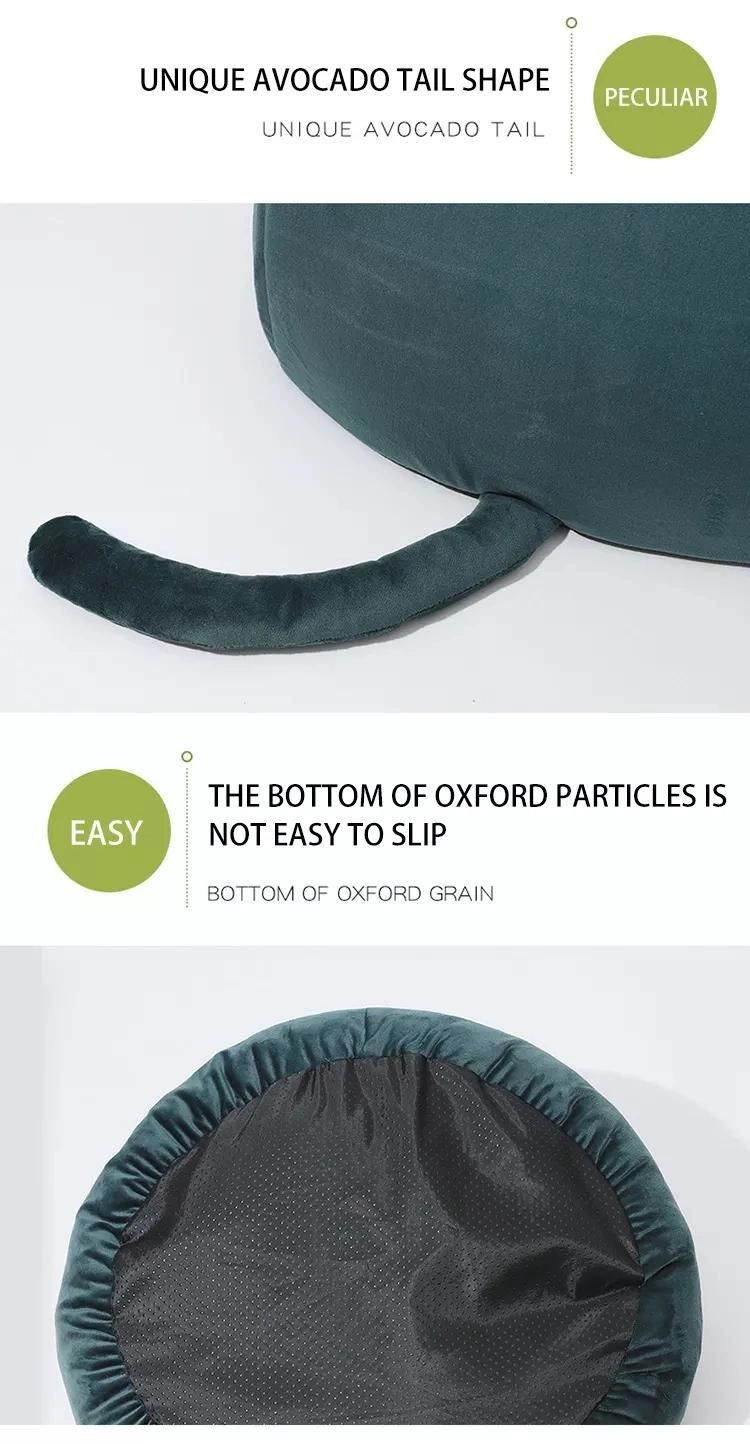Lovely Plush Cotton Oxford Cat Round Bed for Luxury Living