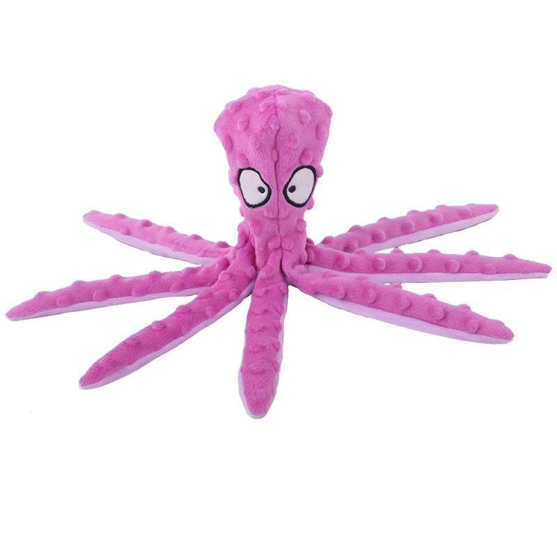 New Pet Plush Toy Octopus Skin Shell Dog Puzzle Bite Resistant Vocal Toys Octopus Pet Training Supplies