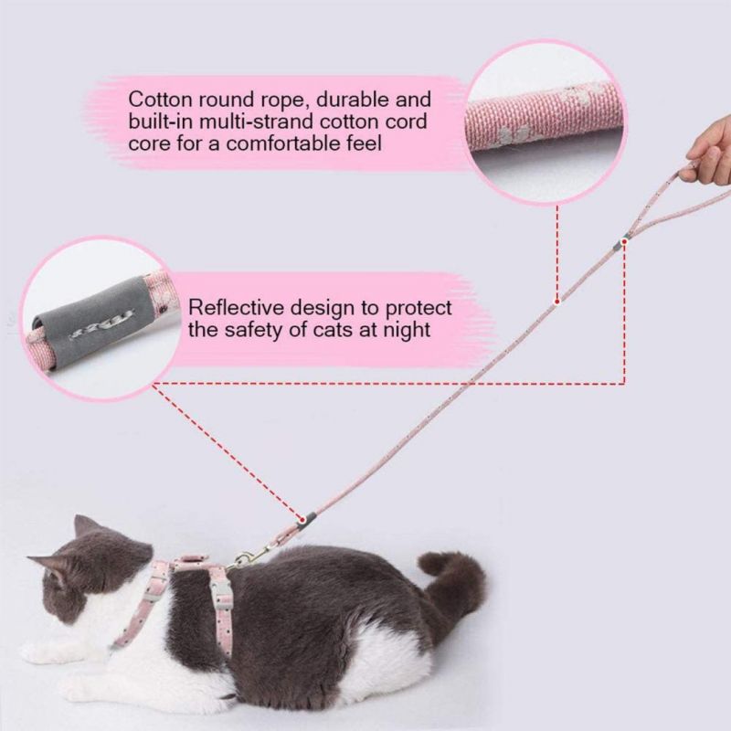 Beautiful Bowtie Cat Harness with Cat Leash Set