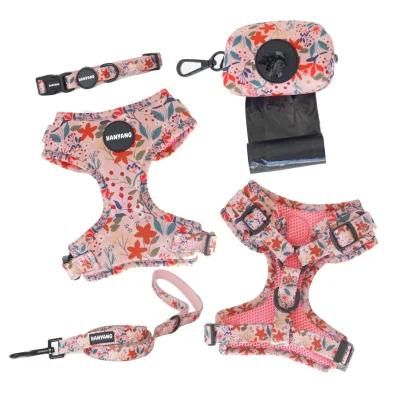 Hot Selling Customized Pet Supply Adjustable Dog Harness Leash Collar Set Pet Harness Dog Harness Set