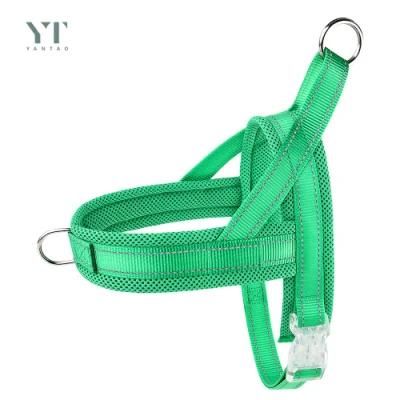 Custom High Quality Reflective Nylon Soft Mesh Padded Quick Fit Dog Harness for Walking