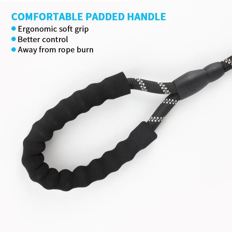 Popular Classic Design Reflective Heavy Duty Comfortable Handle Braided Nylon Rope Dog Leash