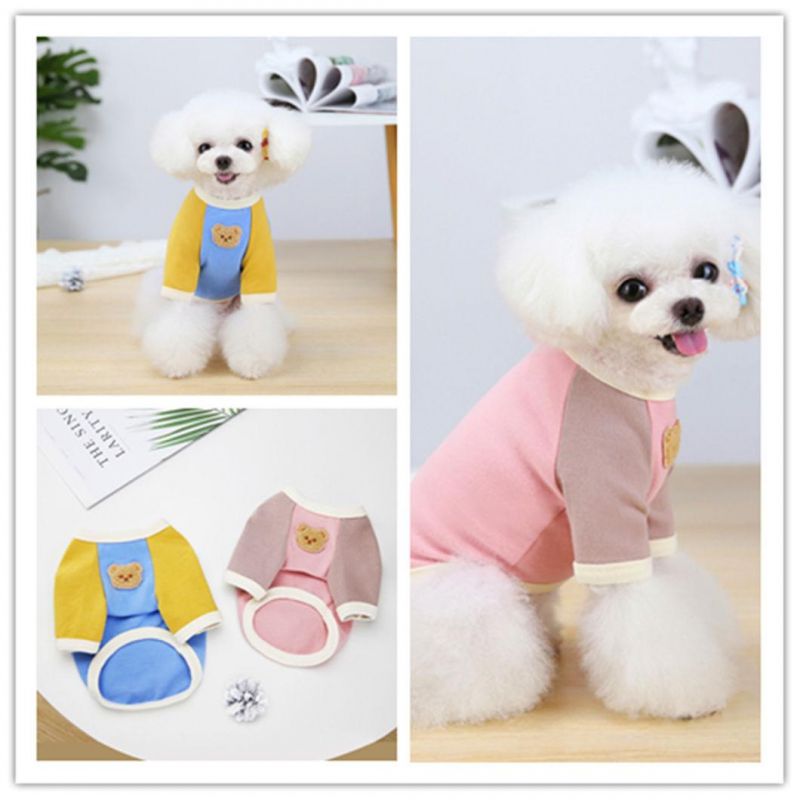 Wholesale Summer Cheap Cotton Simple Customized Color Pet Clothes Dog T Shirt Ropa PARA Mascotas