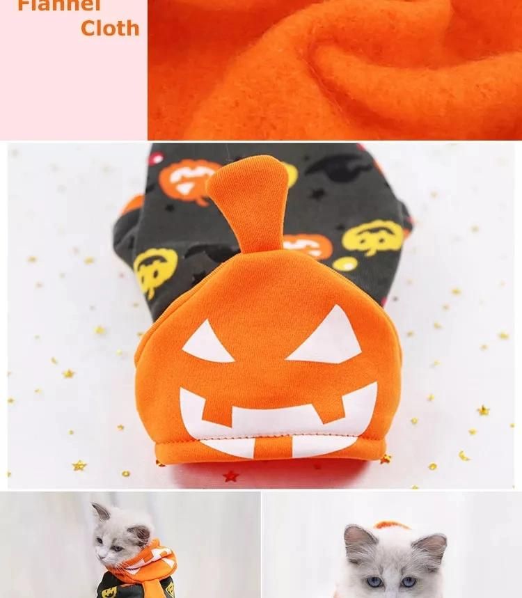 Luxury Xs Halloween Dog Pet Clothes Costume for Cats Sphynx 1 Piece Shirt/Pumpkin 3D Pet Clothes