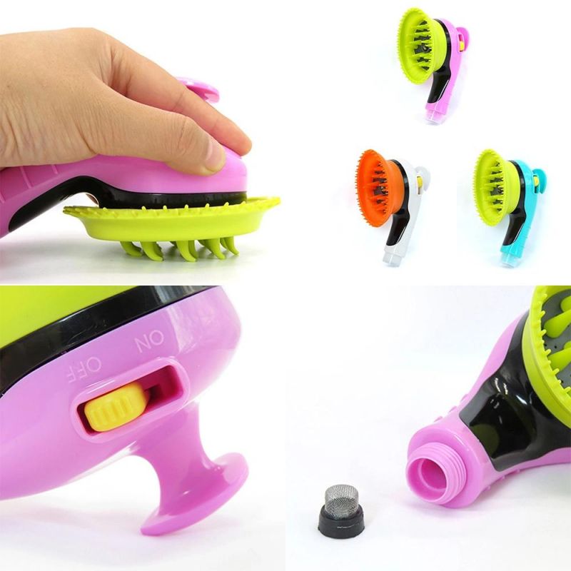 Pet Dog Bath Comb Sprayer Comfortable Pet Grooming Brush Cleaner