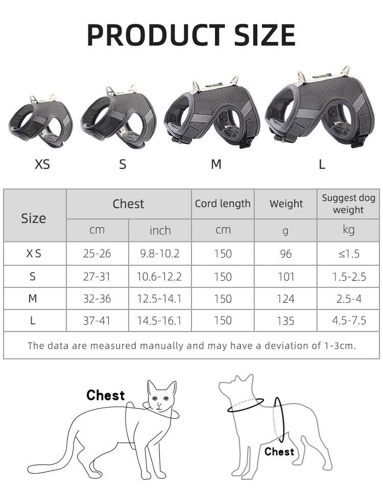 Wholesale Light Breathable Vest Dog Walking Rope Cat Universal Traction Rope Pet Chest Strap