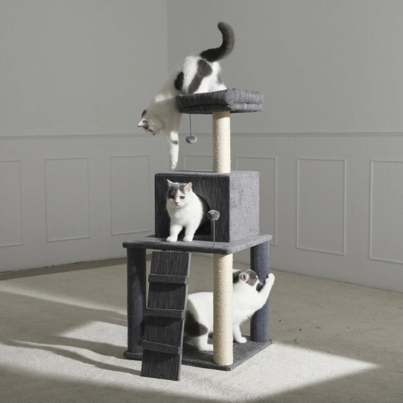 Manufacture Sale Customized Wooden Pet Large Cat Tree Big House