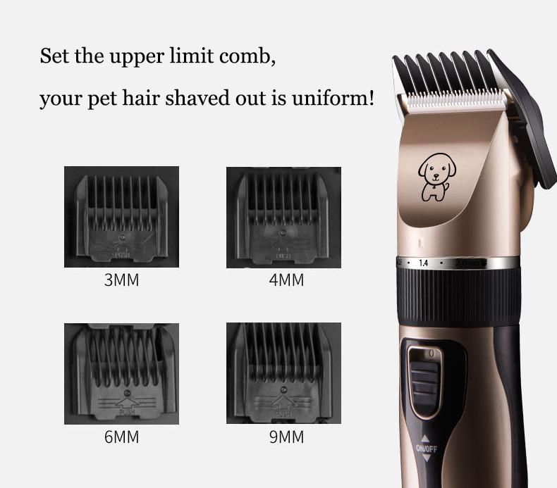 Pet Dog Cat Grooming Kit Rechargeable Cordless Electric Hair Clipper Trimmer