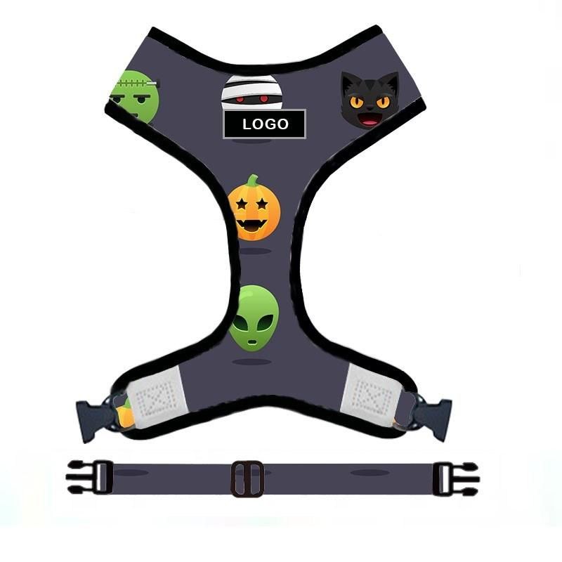 New Halloween Customize with Collar Leash Adjustable Dog Harness