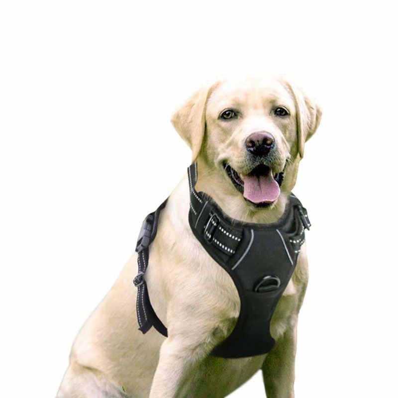 Dog Harness No-Pull Pet Harness Adjustable Outdoor Pet Vest 3m Reflective Oxford Material Vest for Dogs Easy Control for Small Medium Large Dogs