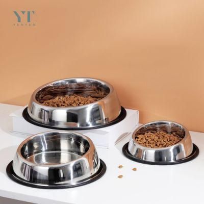 Wholesale Custom Print Non Slip Stainless Steel Dog Bowls Pet Bowl