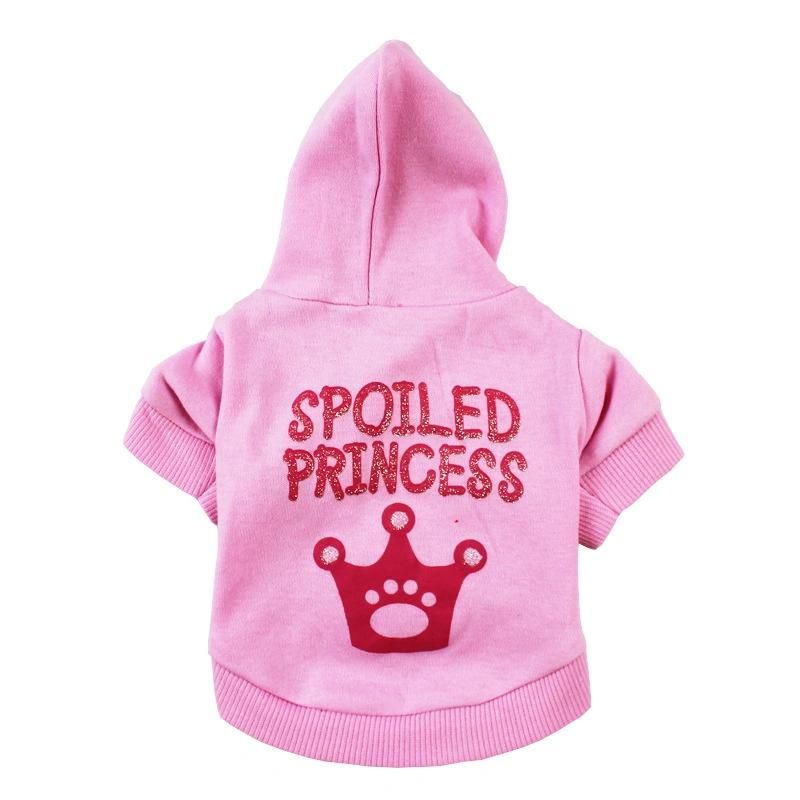 New Spring Autumn Pet Clothes Teddy Pomerang Pink Princess Hooded Cat Dog Clothes