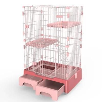 Customize OEM ODM Folding Cat Cage Layer Metal Dog Cat Cages Crate