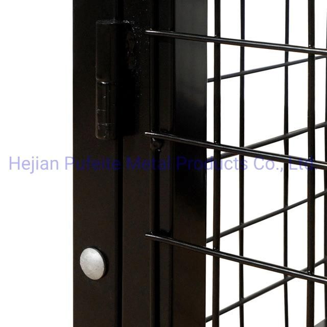 Black Powder Coated Wire Mesh Gas Cylinder Cages.