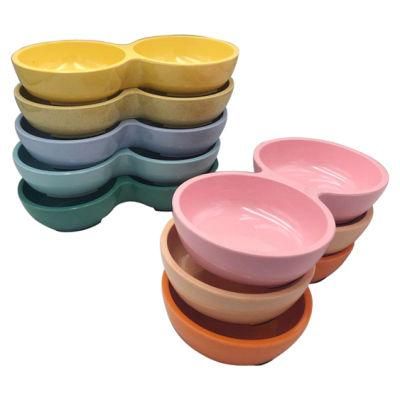 Pet Double Bowl Universal Double Bowl Small Dog Food Bowl