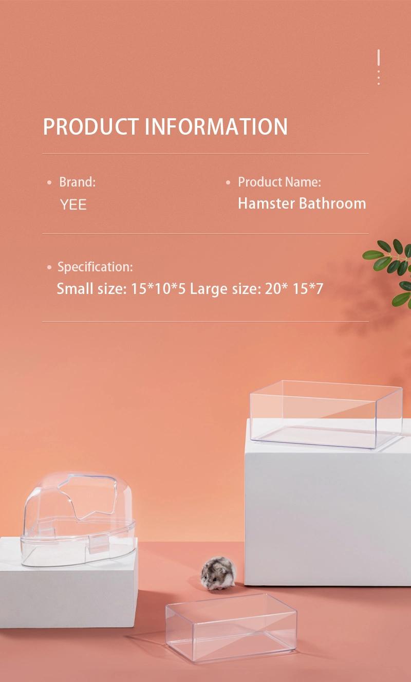 Yee Pet House Transparent Hamster Bathroom Bath Tub Small Pet House