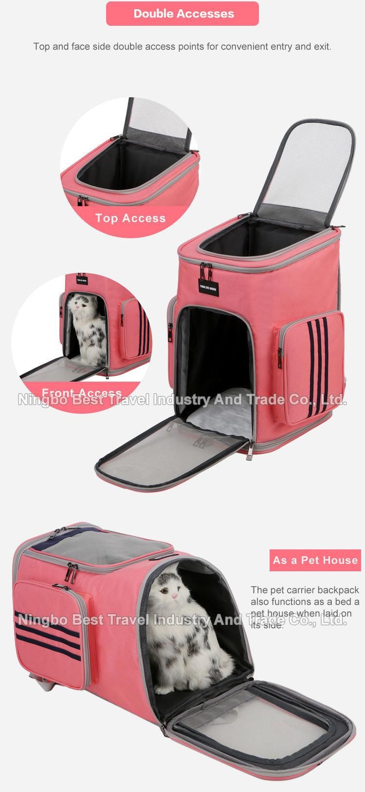 Travel Camping Small Cats Dog Backpack Carrier Bag Ventilated Breathable Pet Backpack