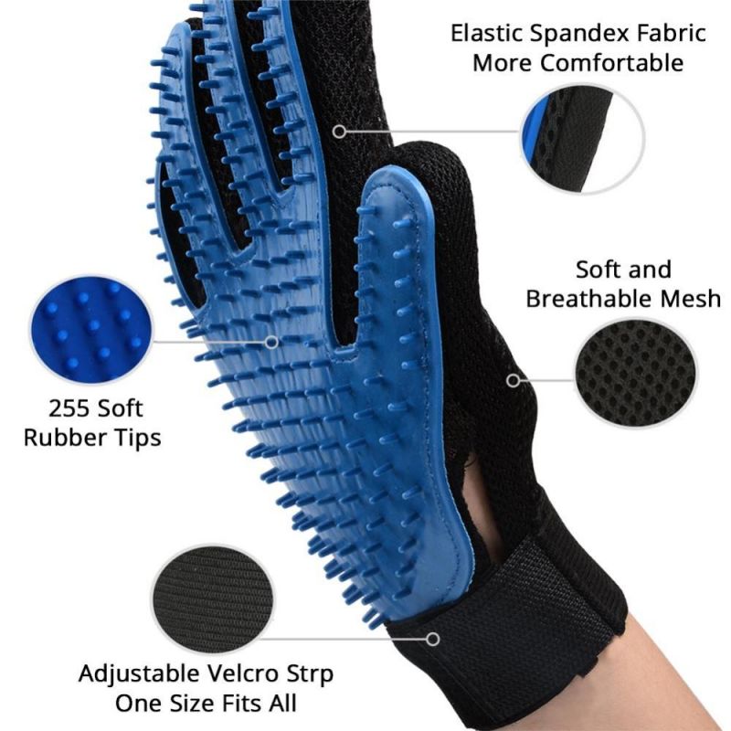 Pet Grooming Gloves Hair Remover Brush Deshedding Cleaning Combs Massage Gloves