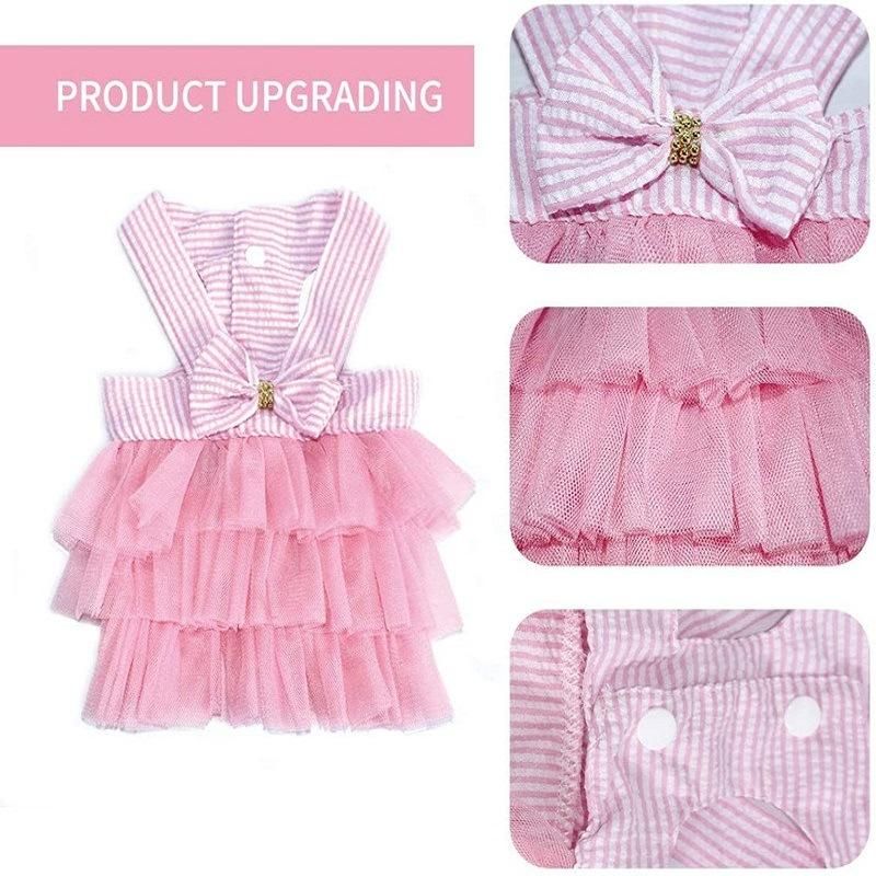 Fashion Design Summer Striped Dog Girl Dress for Pets Clothes