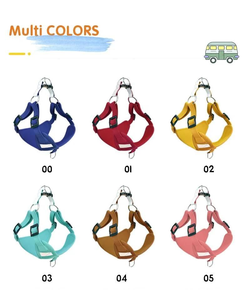 Soft Suede Fabric Pet Leash Dog Running Harness Reflective Pet Harness