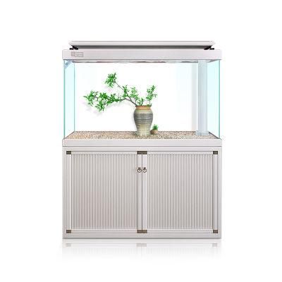 Yee Glass Large Aquarium Arowana Ecological Landscape Betta Fish Tank with Base Cabinet