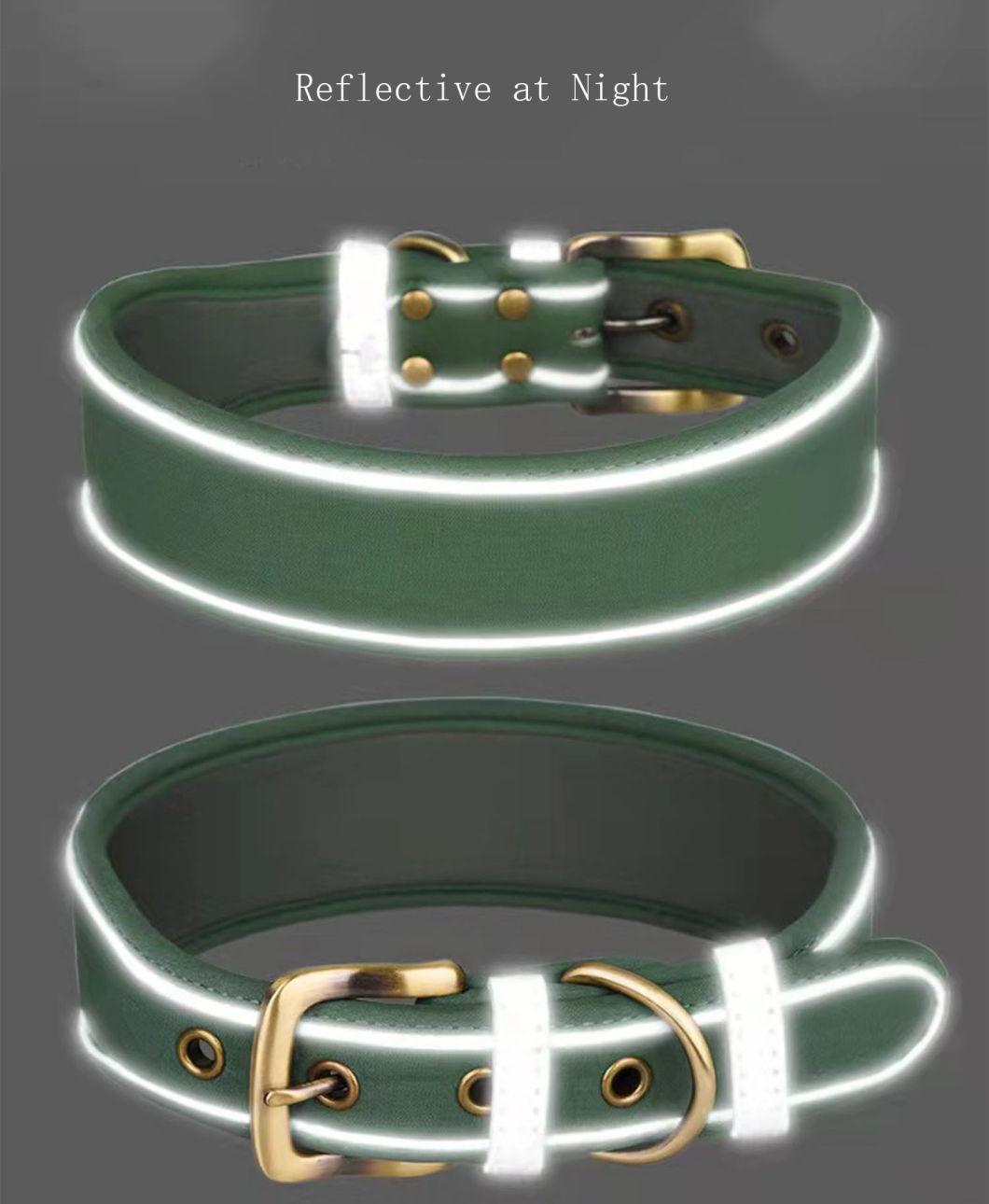 Reflective Large Dog Collar with Soft Neoprene Pet Collar
